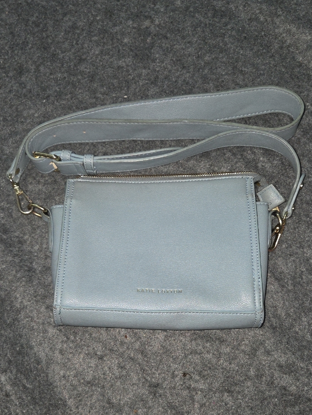 Kate Loxton Pebbled Leather Light Blue Crossbody Bag